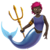 🧜🏿 merperson: dark skin tone display on Apple